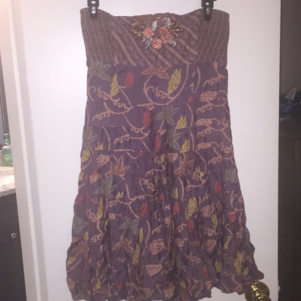 Free People sz 6 tube top tiered dress